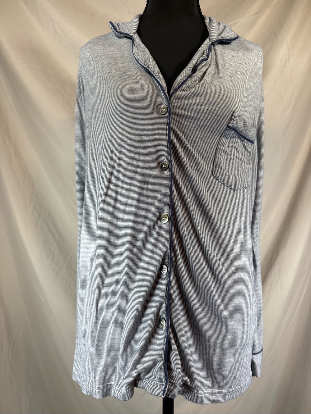 UGG Striped Pajama Top Navy Blue/White - Small